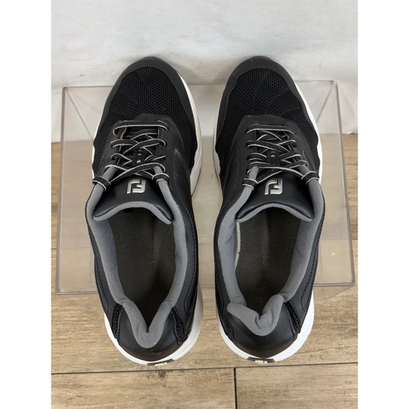 FJ FootJoy Golf Shoes Black White Mesh Lace Up Men's 9.5 M - Picture 5 of 10